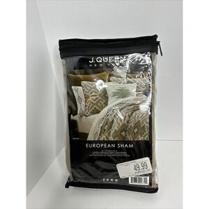 J Queen New York European Sham Phoenix Beige Tan Brown New 26x26